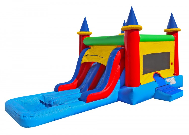 Dual Lane Bounce House Castle & Slide Combo ( Wet or Dry) Dual Lane Bounce House Castle & Slide Combo ( Wet or Dry)