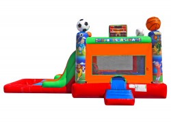 dual sports wet or dry nowm 1 1667778270 Dual Lane Sports Bounce House & Slide Combo (Wet or Dry)