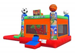 dual sports wet or dry nowm 2 1667778270 Dual Lane Sports Bounce House & Slide Combo (Wet or Dry)