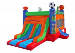 dual sports wet or dry nowm 3 1667778270 Dual Lane Sports Bounce House & Slide Combo (Wet or Dry)