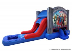 justice league ez combo wet or dry nowm 2 1667774742 Justice League Wet or Dry Bounce House Combo